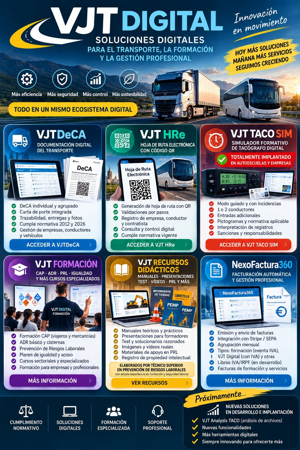 VJT DIGITAL: soluciones digitales para transporte, formación y gestión profesional